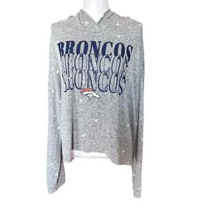 NFL Broncos Gray Women's Hoodie Sweater